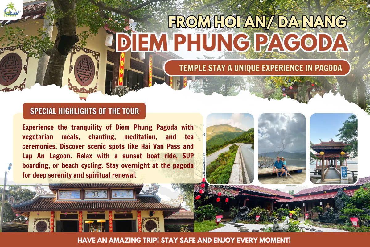 FROM HOI AN/DA NANG: DIEN PHUNG PAGODA – 2 DAYS 1 NIGHT JOURNEY FOR A PEACEFUL SOUL 